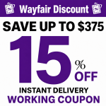 Working 15% OFF Wayfair Coupon - Instant Delivery